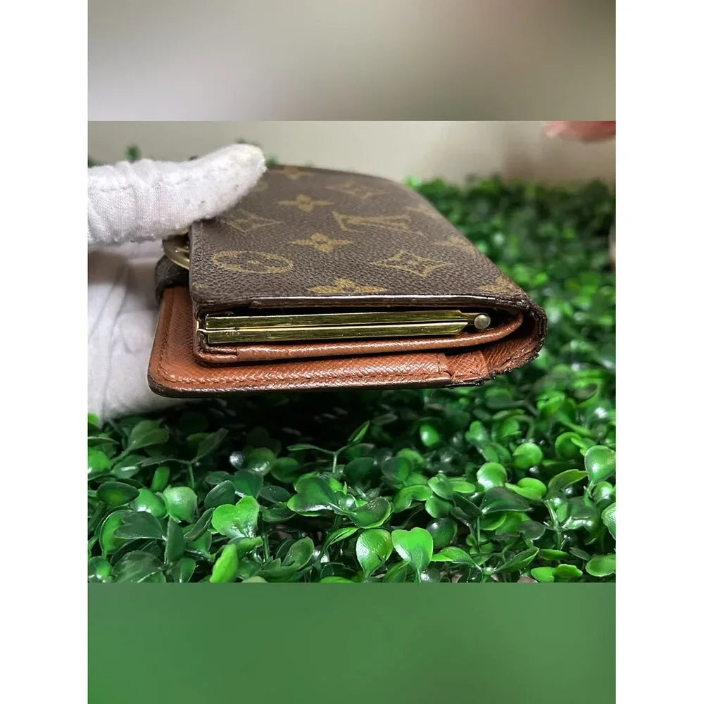 Louis Vuitton Monogram French Purse Kisslock Wallet Vintage Bifold-Date:CA0030